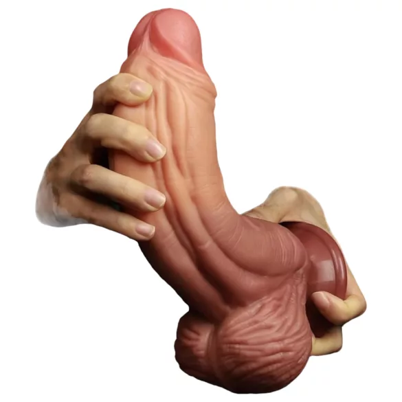 Lovetoy - realistlik kahekihiline dildo - 26cm naturaalne