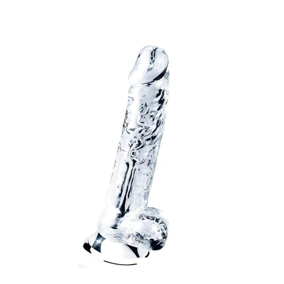 Lovetoy Flawless Clear - iminapaga dildo - 19cm (läbipaistev)