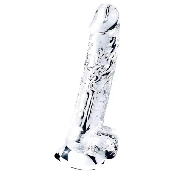Lovetoy Flawless Clear - iminapaga dildo - 19 cm (läbipaistev)