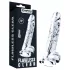 Lovetoy Flawless Clear - iminapaga dildo - 19 cm (läbipaistev)