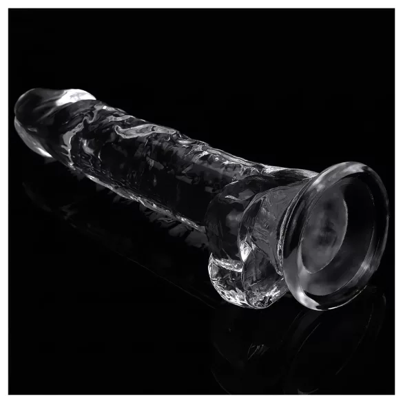 Lovetoy Flawless Clear - iminapaga dildo - 19 cm (läbipaistev)