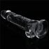 Lovetoy Flawless Clear - iminapaga dildo - 19cm (läbipaistev)