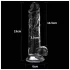 Lovetoy Flawless Clear - iminapaga dildo - 19 cm (läbipaistev)