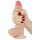 Lovetoy Sliding-Skin - kahekordne dildo - 18cm (naturaalne)