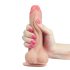 Lovetoy Sliding-Skin - kahekordne dildo - 18cm (naturaalne)