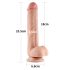 Lovetoy Sliding-Skin - kahekordne dildo - 23cm (naturaalne)