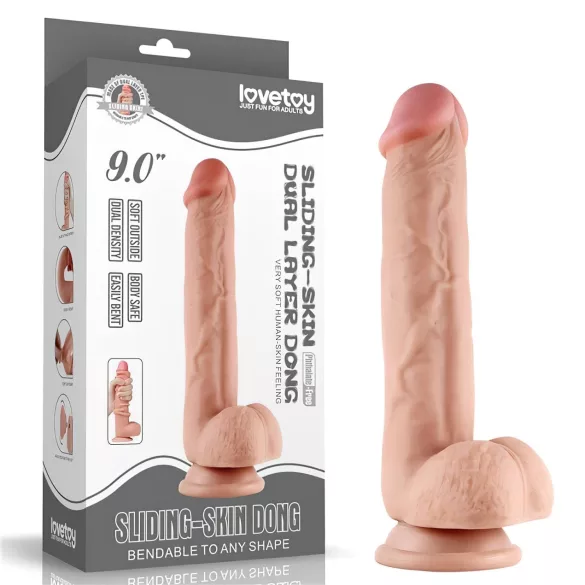 Lovetoy - realistlik dildos - kahekihiline - 23cm naturaalne