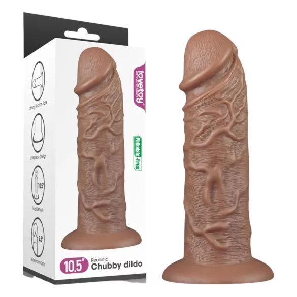 Lovetoy Chubby - realistlik dildoga iminapaga - 25cm naturaalne