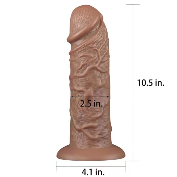 Lovetoy Chubby - realistlik dildoga iminapaga - 25cm naturaalne