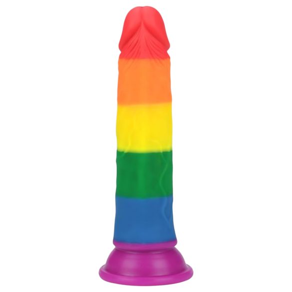Lovetoy Prider - elutru dildos - 19cm (vikerkaarevärvides)