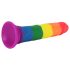 Lovetoy Prider - elutru dildos - 19cm (vikerkaarevärvides)