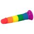 Lovetoy Prider - elutru dildos - 19cm (vikerkaarevärvides)