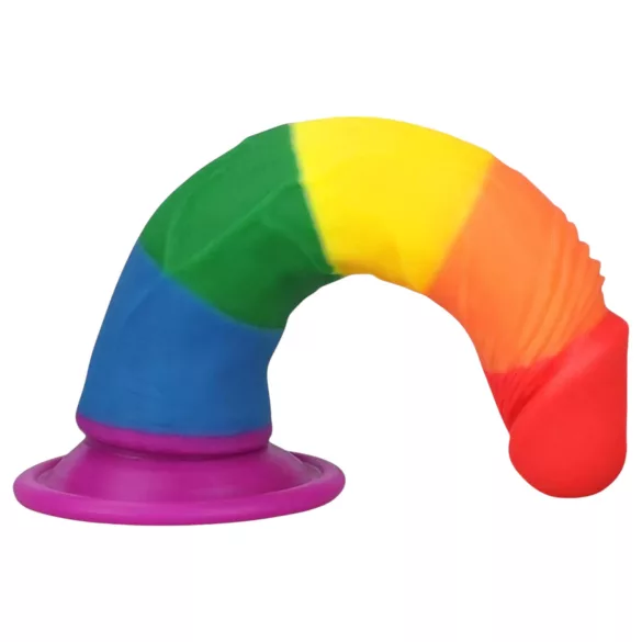 Lovetoy Prider - realistlik dildos - 19 cm - vikerkaarevärviline