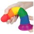 Lovetoy Prider - elutru dildos - 19cm (vikerkaarevärvides)