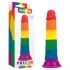 Lovetoy Prider - elutru dildos - 19cm (vikerkaarevärvides)
