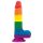 Prider realistlik vikerkaare dildo munanditega - 20cm