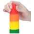 Prider realistlik vikerkaare dildo munanditega - 20cm