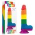 Prider realistlik vikerkaare dildo munanditega - 20cm