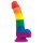 Lovetoy Prider - elutruu silikoonist dildo - 19cm (vikerkaar)