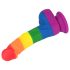 Lovetoy Prider - elutruu silikoonist dildo - 19cm (vikerkaar)