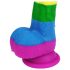 Lovetoy Prider - elutruu silikoonist dildo - 19cm (vikerkaar)