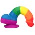 Lovetoy Prider - elutruu silikoonist dildo - 19cm (vikerkaar)
