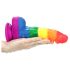 Lovetoy Prider - elutruu silikoonist dildo - 19cm (vikerkaar)