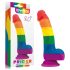 Lovetoy Prider - elutruu silikoonist dildo - 19cm (vikerkaar)