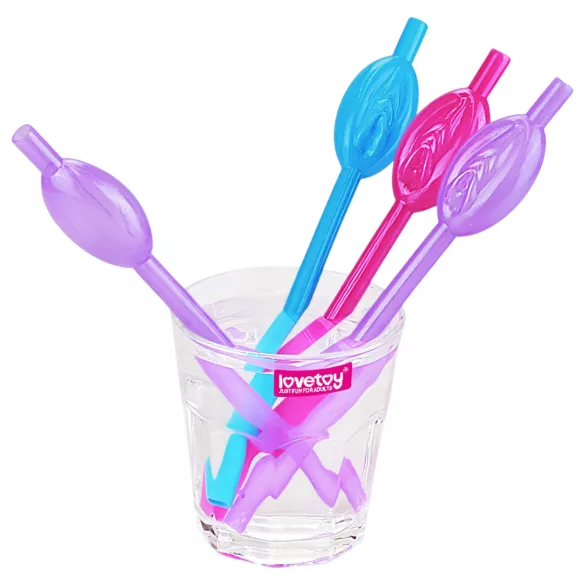 Lovetoy - tupekujuline joogikõrs - roosa/sinine/lilla