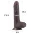 Lovetoy Sliding-Skin - kahekordne dildo - 18cm (pruun)