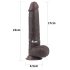 Lovetoy Sliding-Skin - kahes kihis dildo - 23cm (pruun)