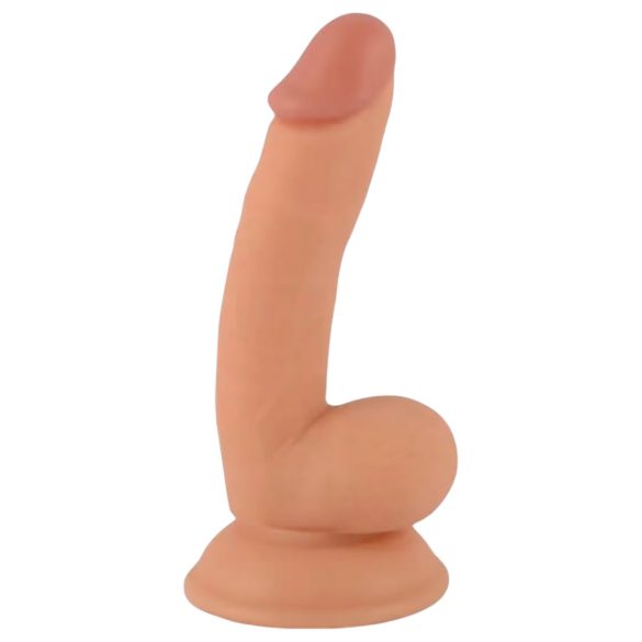 Mr. Rude - iminapaga, munanditega elutruudildo - 18cm (naturaalne)