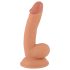 Mr. Rude - iminapaga, munanditega elutruudildo - 18cm (naturaalne)