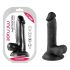 Mr. Rude - iminapsisega, munanditega elutruu dildo - 17cm (must)