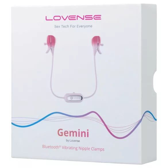 Lovense Gemini - rakendusega juhitav vibreeriv rinnanibu klamber (roosa)