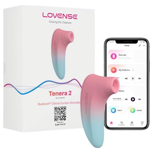 LOVENSE Tenera 2 - nutikas kliitori erguti (sinine-roosa)