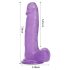 Tracy's Dog Jelly 8 - iminapaga munanditega dildo (lilla)