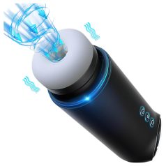   Leopard - automaatne masturbator imemis- ja vibreeriva funktsiooniga - must