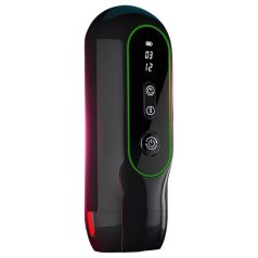 Leopard - vibreeriv üles-alla liikuva masturbaator - must