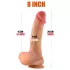 FeelSkin - üliauhtne realistlik munanditega dildo - naturaalne (21 cm)