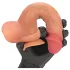 FeelSkin - üliauhtne realistlik munanditega dildo - naturaalne (21 cm)