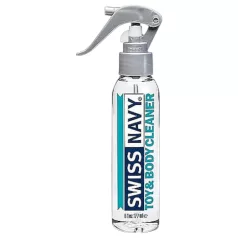  Swiss Navy mänguasja- ja kehapuhastusvahend - pumbaga puhastussprei (177 ml)