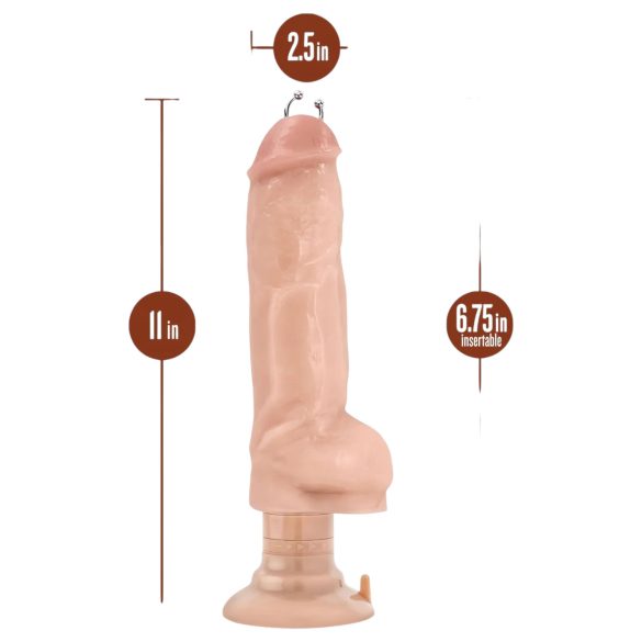 Blush Bad Boy - vibraator piercinguga - 33 cm naturaalne