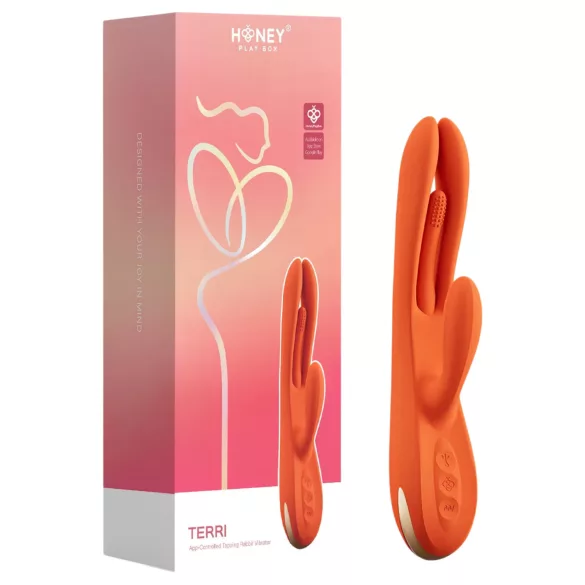 Honey Play Box Terri - nutikas keelevibraator klitorivarrega - oranž
