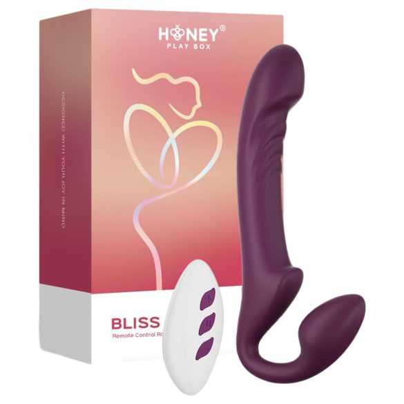 Honey Play Box Bliss - pöörlevate pärlitega kinnitatav vibraator (lilla)