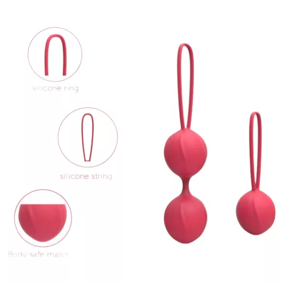 Cotoxo Cherry - geishakuulide komplekt 2-osaline - punane