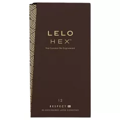LELO Hex Respect XL - suur kondoomid - õhuke lateks - 12 tk