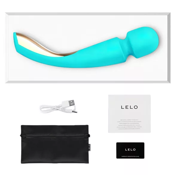 LELO Smart Wand 2 - suur massaaživibraator - akuga - türkiissinine