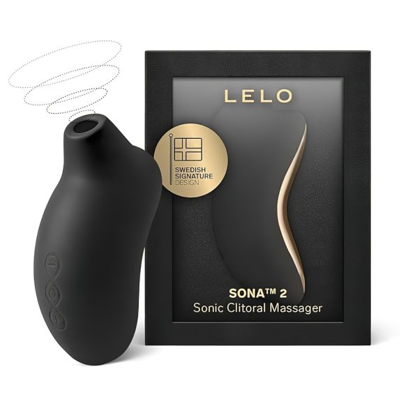 LELO Sona 2 - helilainetega kliitori stimuleerija (must)