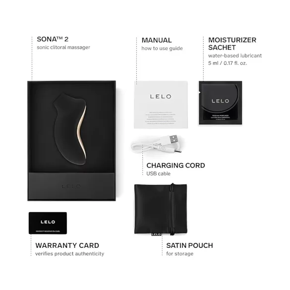 LELO Sona 2 - kliitoristimulaator helilainetega - must